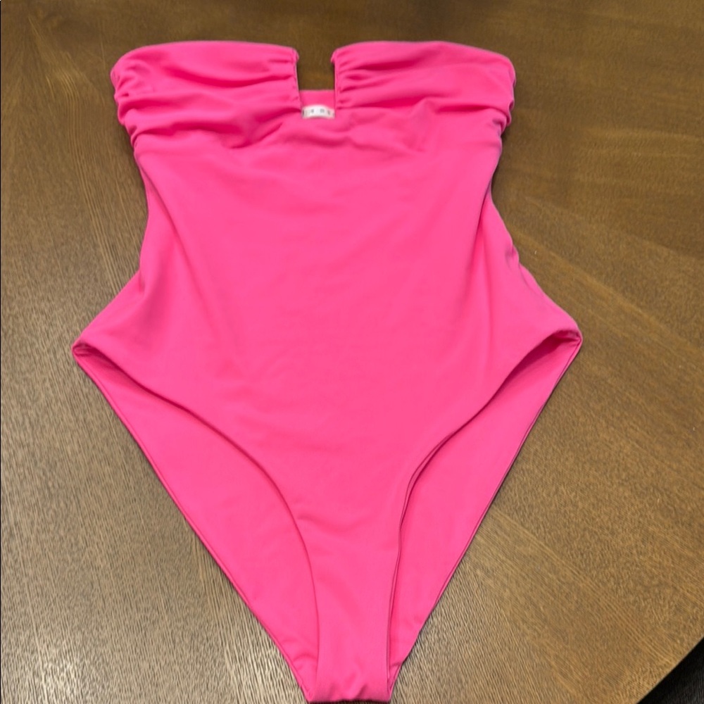 Susana Monaco Bright Pink Bodysuit Apparel NWOT Small